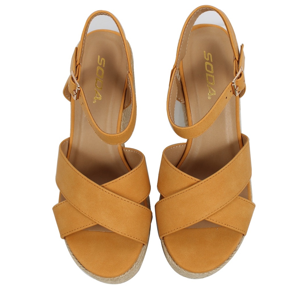Mango Criss Cross Ankle Strap Espadrille Platform - Picture 3 of 6